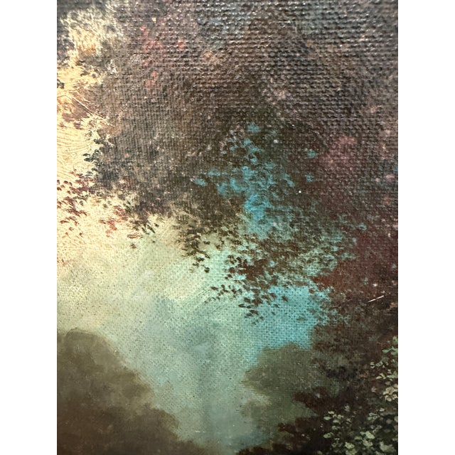 Traditional Miklós Santhó (Hungarian, 1869–1932) Antique Oil on Board Painting Faun Maidens For Sale - Image 3 of 13