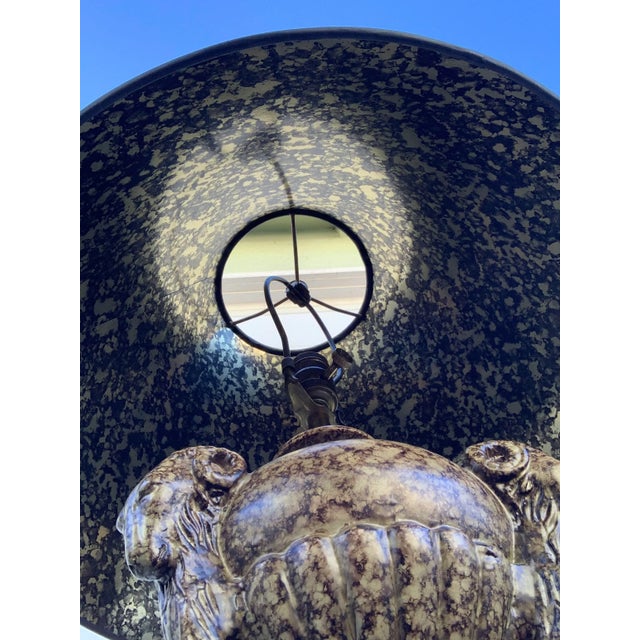 Eggshell Vintage Ram Goat Table Lamps- Pair For Sale - Image 8 of 11