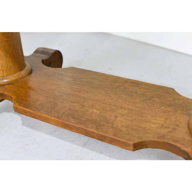 Antique American Arts & Crafts Mission Oak Library Table For Sale - Image 10 of 12