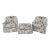 George Smith Attr. Floral Swivel 2 Armchairs and Ottoman For Sale