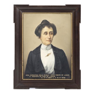 António Alves, Portrait, 1949, Oil on Canvas For Sale