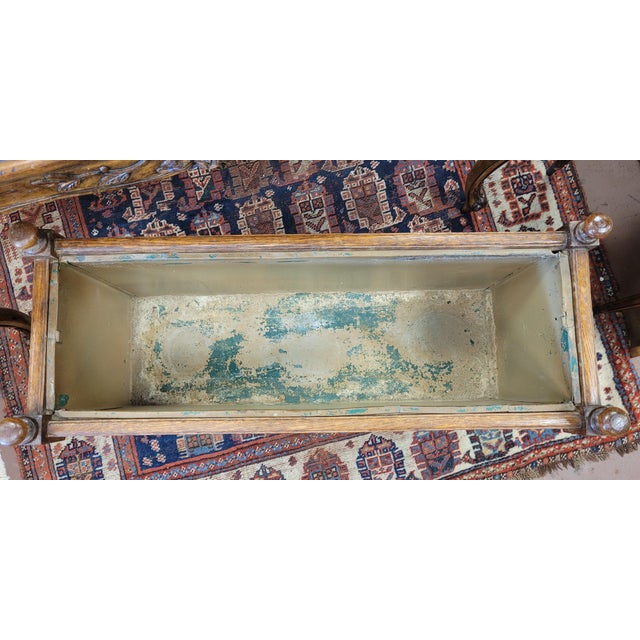 Brown Antique Jacobean Cane and Barly Twist Planter For Sale - Image 8 of 8