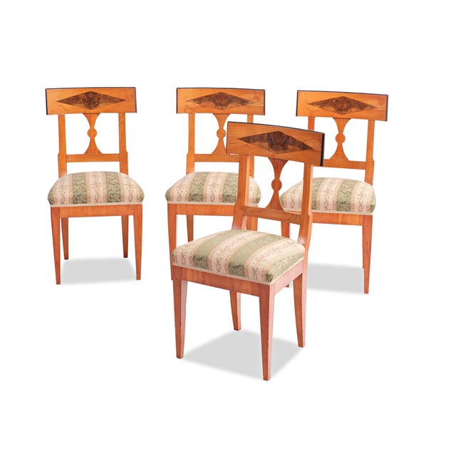 Biedermeier Chairs in Cherrywood, 1830, Set of 4 For Sale - Image 6 of 6