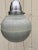 Art Deco Holophane Waffle Pattern Ball Shade and Nickel Fixture For Sale - Image 3 of 6