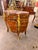 Gold Vintage Louis XV Style Marquetry Bombe Chest Gilt Bronze Mounts & Marble Top For Sale - Image 8 of 8