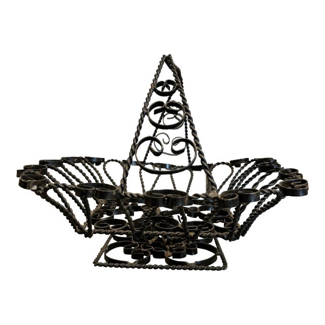 French Wrought Iron Bread Basket For Sale