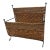 Vintage Mid Century Modern Black Iron & Wicker Rattan Magazine Rack For Sale