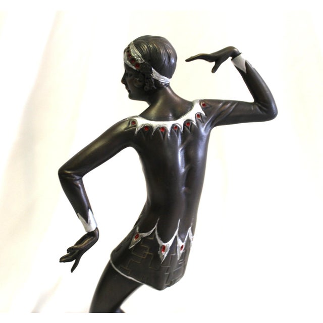 1990s Mid Century/Modern/Deco Style Bronze Girl Dancer England For Sale - Image 9 of 18