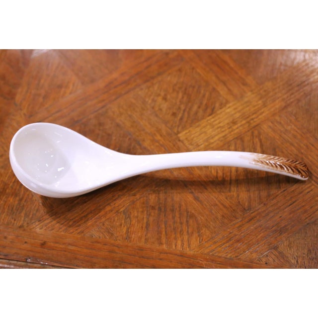 Late 20th Century Italian Majolica Duck Form Soup Tureen With Ladle For Sale - Image 11 of 16