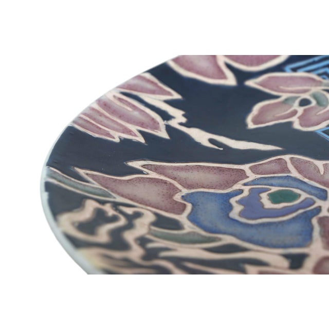 Toyo Cymbaline Lapiz Platter by Terri Roese for Toya For Sale - Image 4 of 6
