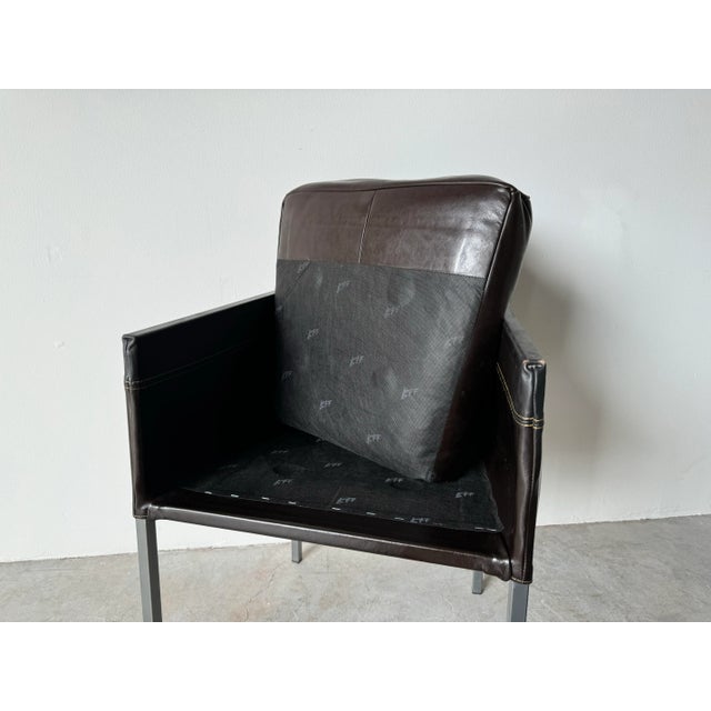 Karl-Friedrich Förster Brown Leather "Texas" Desk / Accent Chair For Sale - Image 9 of 12