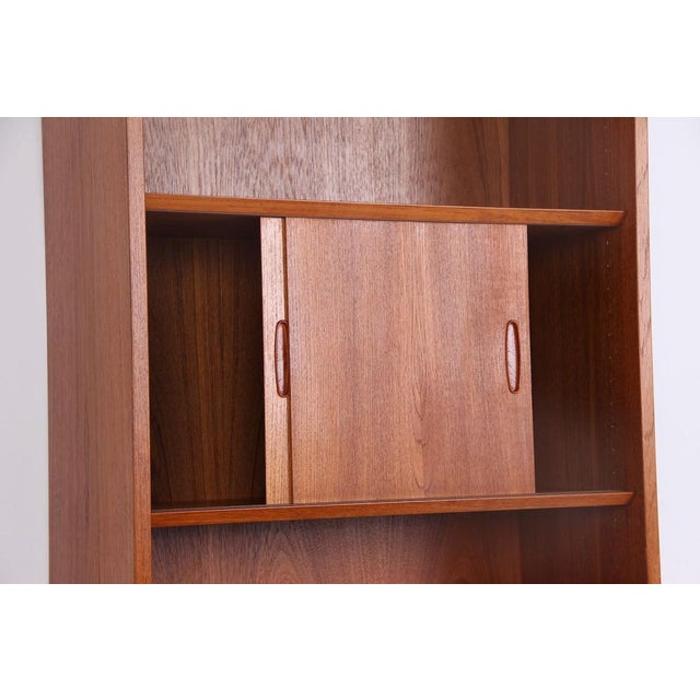 Teak Bookshelf with Drawers and Writing Board by Carlo Jensen for Hundevad & Co., 1960s, Set of 2 For Sale - Image 10 of 13