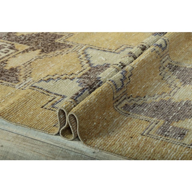 Orange Turkish Hand-Knotted Runner For Sale - Image 8 of 9