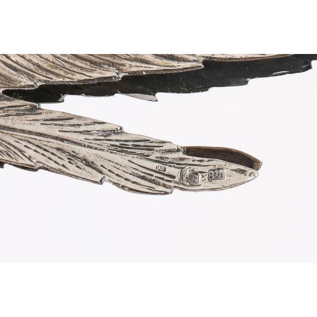 Antique German 830 Silver Pheasants, 19th Century, Set of 2 For Sale - Image 18 of 18