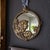Brass Art Nouveau Round Mirror of Woman With Flowers For Sale - Image 4 of 10