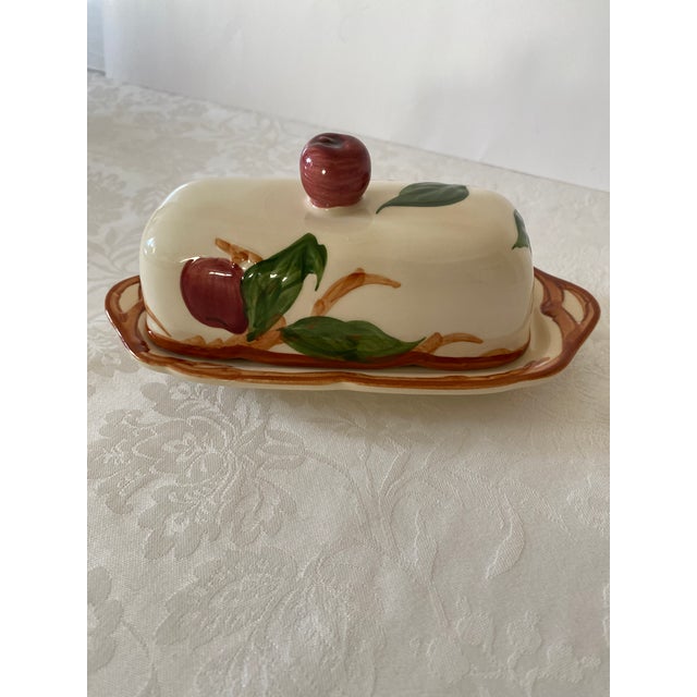Vintage Franciscan Apple Pattern Butter Dish For Sale - Image 10 of 11