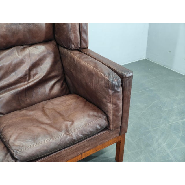 JK 922 Vagon Sofa in Buffalo Leather by Jørgen Kastholm, Denmark, 1960s For Sale - Image 8 of 14