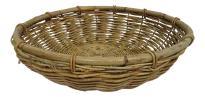 Vintage Mid Century Rattan Basket