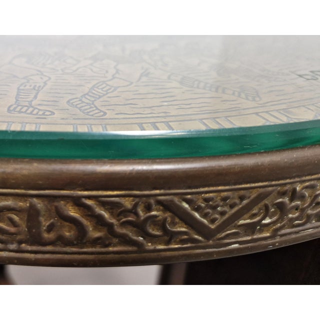 1920s Amsterdam School Art Deco Occasional Table with Copper Top, 1920s For Sale - Image 5 of 14