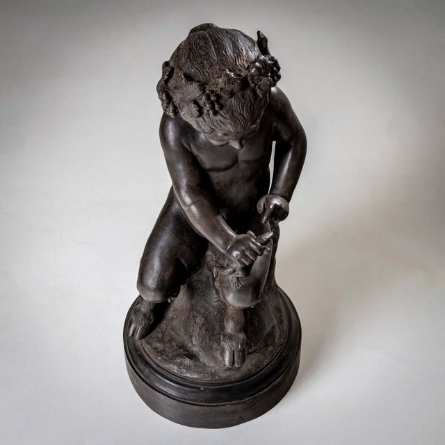 Sculpture of a Young Satyr, Early 20th Century, Metal For Sale - Image 6 of 11