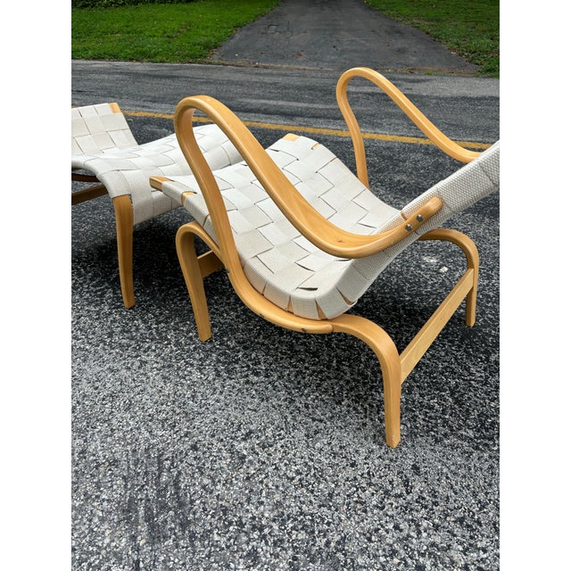 Bruno Mathsson Bruno Mathsson Chaise Lounge and Ottoman For Sale - Image 4 of 12