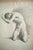 Neoclassical Artist, Academic Nudes, Early 19th Century, Pencil Drawings, Framed, Set of 2 For Sale - Image 6 of 10