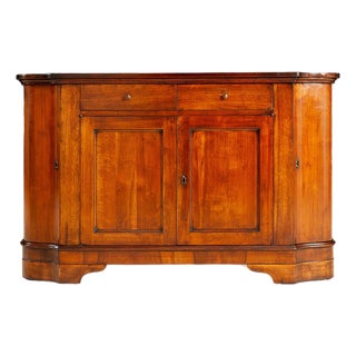 Handcrafted Italian Solid Walnut Sideboard For Sale