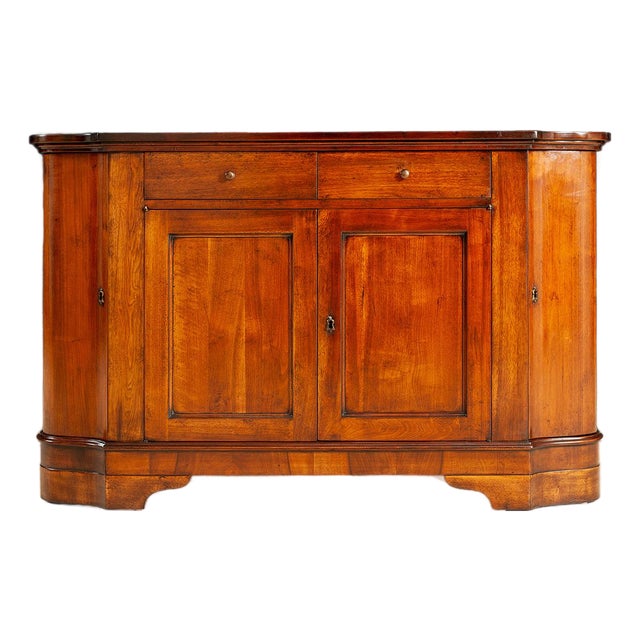 Handcrafted Italian Solid Walnut Sideboard For Sale
