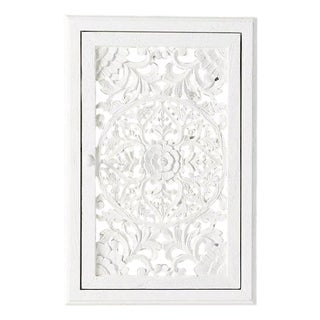 Handcarved Lombok Single Bath Cabinet Carving White Furniture For Sale