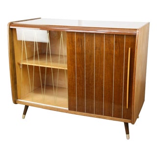 Mid-Century Modern Turntable and LP Sideboard, 1960s For Sale
