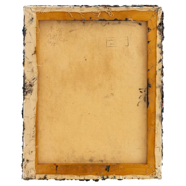 Contemporary Andy Miller Abstract Composition Oil on Canvas, 1985 For Sale - Image 3 of 5