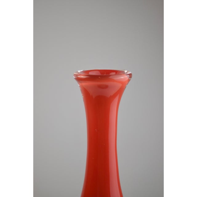 Postmodern Hand Blown Glass Soliflore Vase, 1980s For Sale - Image 3 of 9