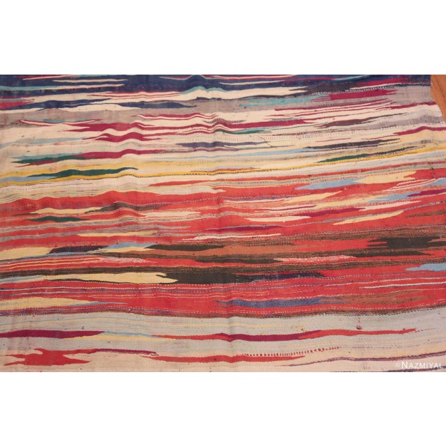 Nazmiyal Collection Gallery Colorful Vintage Moroccan Kilim Rug For Sale - Image 9 of 10