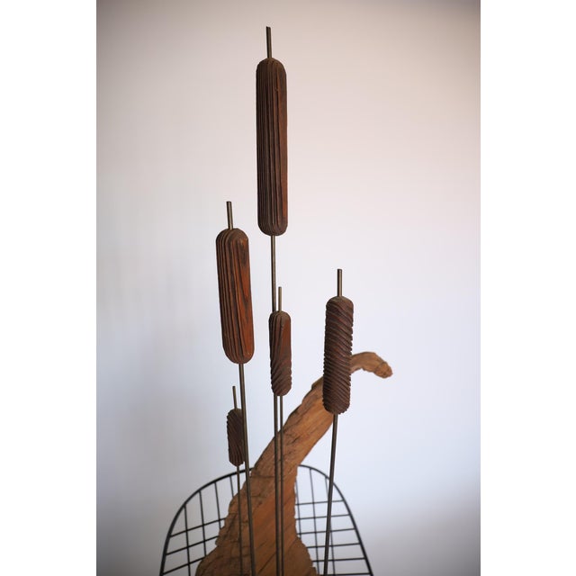 Witco Midcentury Cat Tail and Driftwood Witco Style Sculpture For Sale - Image 4 of 14