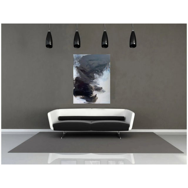 Black "Jitterbug 2" by Trixie Pitts Abstract Expressionist Oil Painting For Sale - Image 8 of 12