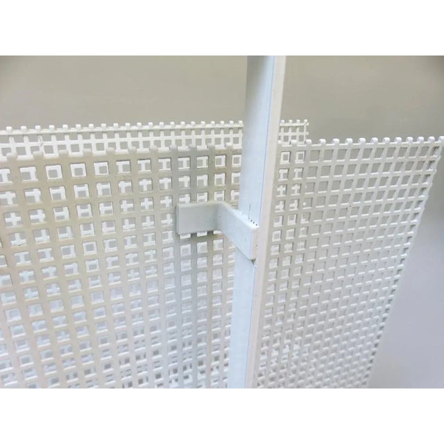 White Powder-Coated Metal Magazine Rack, 1970s For Sale - Image 10 of 14