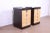 1970s Baker Furniture Mid-Century Modern Birdseye Maple and Ebonized Bedside Chests, Newly Refinished For Sale - Image 5 of 13