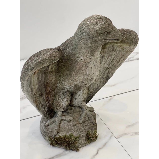 Henri Studio Cast Concrete Vintage Eagle, the Perfect Decor for Your Garden, Original Patina a Very Nice Find. For Sale - Image 10 of 10