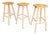 Beech Wood Stools, 1970s, Set of 3 For Sale