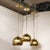 1960s Set of 3 Mid-Century Rounded Brass Pendant Chandeliers W/ Circular Cutout Detail For Sale - Image 5 of 12