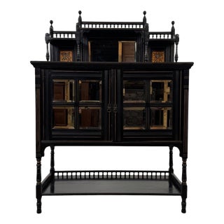 19th Century Antique English Ebonised Aesthetic Movement Cabinet For Sale