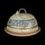 A vintage handmade studio pottery covered dish consisting of a two-piece stoneware set, commonly referred to as a cheese...