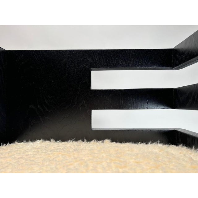 Black Postmodern Sculptural Wooden Armchairs, Italy, 1970s, Set of 2 For Sale - Image 8 of 10