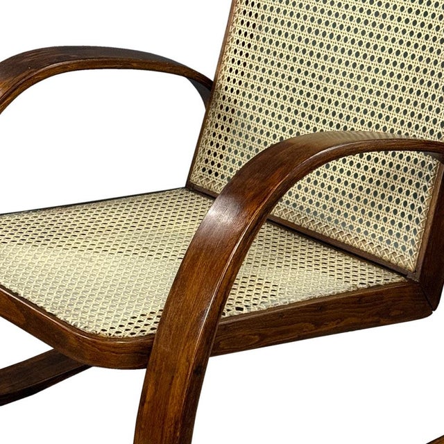 Brown Czech Armchairs by M. Navrátil and Z. Plesník, 1949, Set of 2 For Sale - Image 8 of 12
