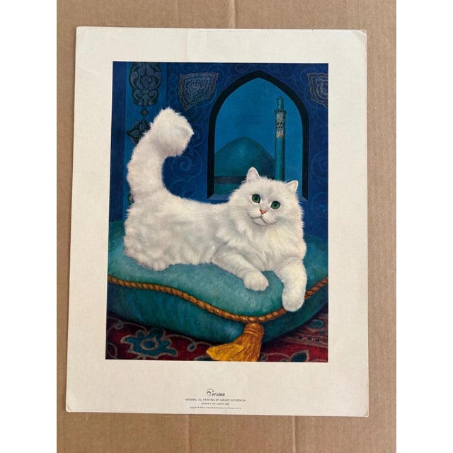 Up for sale is this lovely vintage cat print by Girard Goodenow, published in 1965. This print, one of several of his...