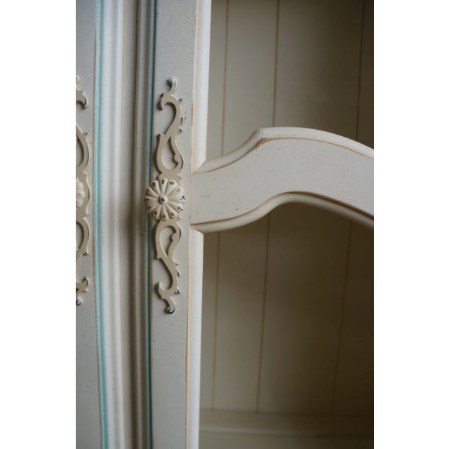 1990s Ethan Allen Hand Painted Country French Secretary Desk For Sale - Image 5 of 13