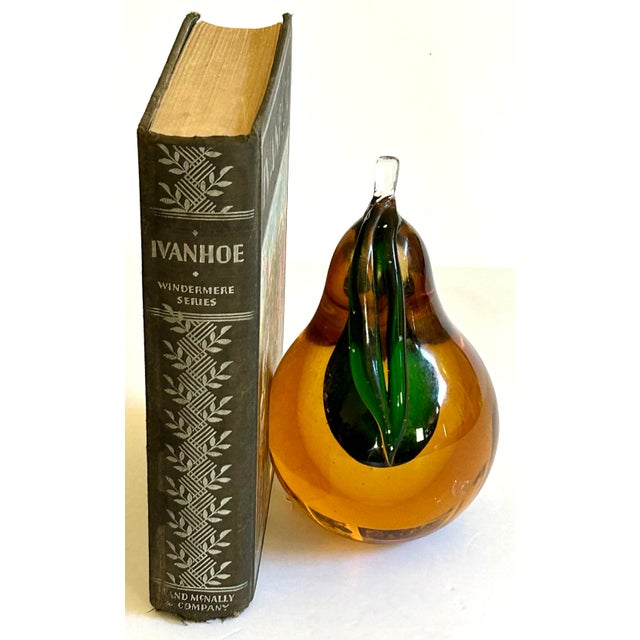 Mid-Century Modern Murano Large Sommerso Pear For Sale - Image 3 of 6
