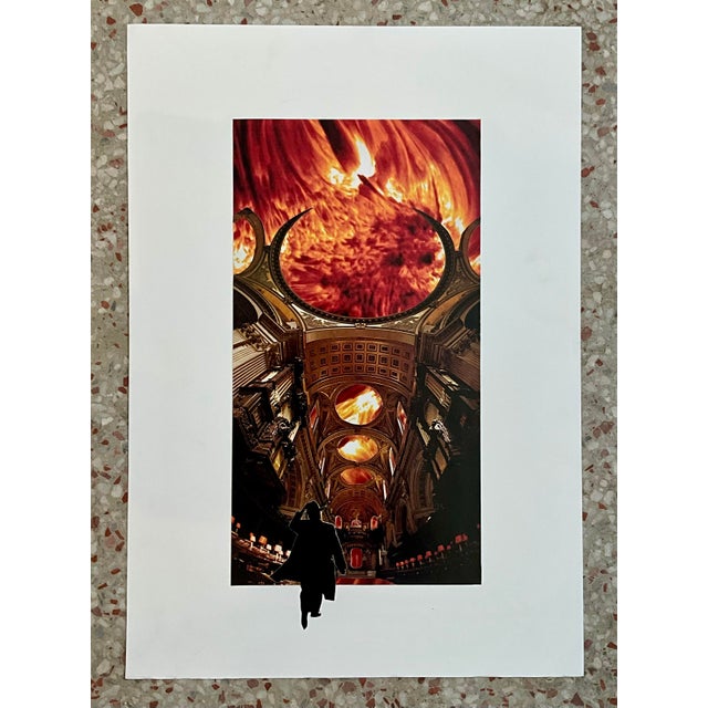 Late 20th Century Vintage Boho Original Surrealist Collage For Sale - Image 4 of 6