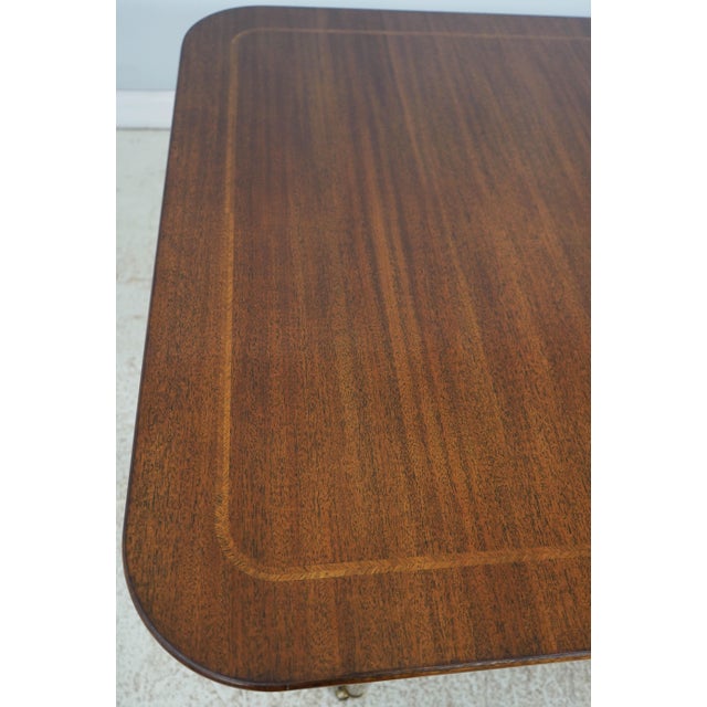 Councill Craftsmen Mahogany Inlaid French Directorie Dining Table For Sale - Image 10 of 18
