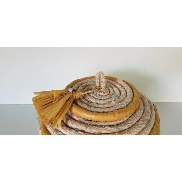 Vintage Hand-Woven Wool Decorative Vase/ Sold For Sale - Image 9 of 10